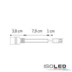 ISOLED Adapter Rundstecker Female auf MiniAmp Female-Buchse 10cm weiss