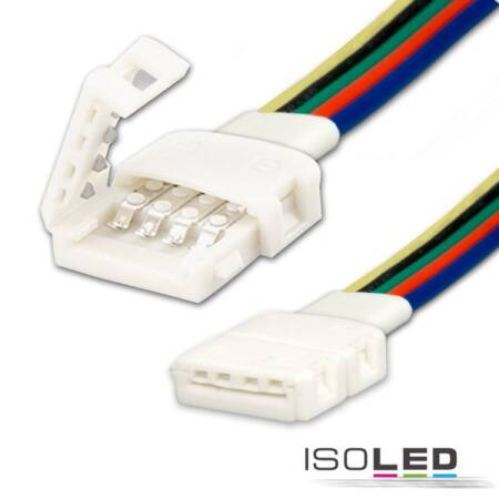 Clip-Verbinder mit Kabel (max. 5A) für 5-pol. RGB(W) IP20 Flexstripes mit Breite 12mm, Pitch-Abstand >12mm