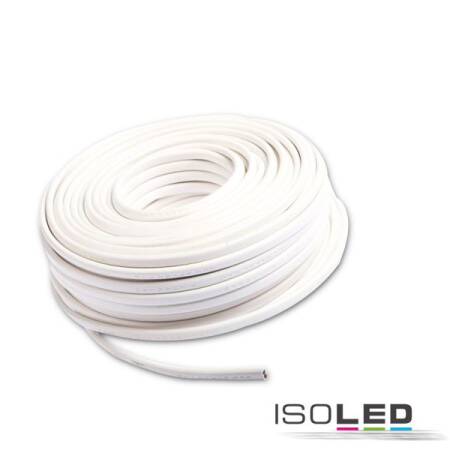 25m Kabel 2-polig Zwillingslitze 0.75mm² PVC Mantel weiß AWG18
