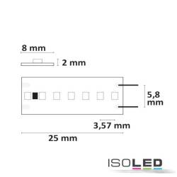 LED Flexband Linear ST-8 24V DC 15W/m CRI92 1300lm/m 2500K warmweiß IP20 5m EEK F [A-G]
