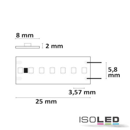 LED Flexband Linear ST-8 24V DC 15W/m CRI92 1000lm/m 2000K ultrawarmweiß IP20 5m EEK G [A-G]