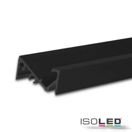 LED Aufbauprofil FURNIT6 S zum Anbringen an Möbelstücke Aluminium schwarz RAL9005 200cm
