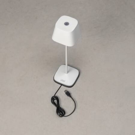 Konstsmide Capri USB-Tischlampe 2,2W 10-180lm warmweiß dimmbar IP54 - weiß
