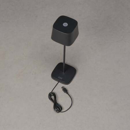 Konstsmide Capri USB-Tischlampe 2,2W 10-180lm warmweiß dimmbar IP54 - schwarz
