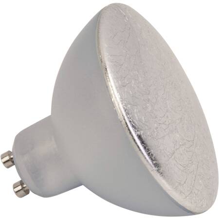 LIGHTME LED Kopfspiegellampe GU10 5W 400lm dualweiß 2700K 4000K Blattsilberdekor rund EEK G [A-G]