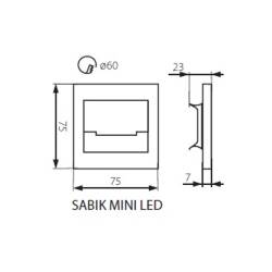 LED Wandeinbaustrahler SABIK MINI LED warmweiß 0,8W 13lm 12V DC
