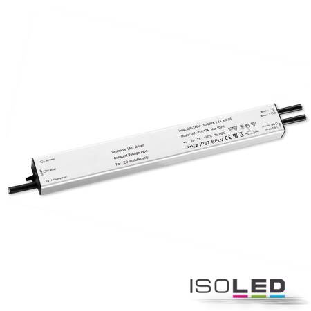 LED Netzteil slim PWM Trafo 24V DC 0-60 W SELV Push und Dali-2 dimmbar IP67