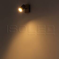 ISOLED Wandleuchte schwarz mit Schalter 1xGU10 Fassung exkl. Leuchtmittel