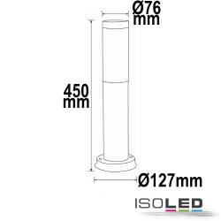 Pollerleuchte 45cm Edelstahl anthrazit mit PIR Bewegungssensor IP44 exkl. E27 LED Leuchtmittel
