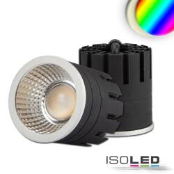 LED Spot RGB+W 3000K GU10 8W 5-polig 24V DC silber 60° 490lm CRI80 EEK G [A-G]