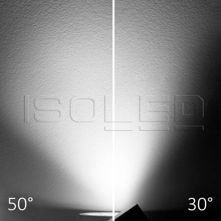ISOLED 3-PH Schienen-Strahler fokussierbar 36W 30°-50° schwarz matt 4000K CRI92 DALI dimmbar EEK E [A-G]