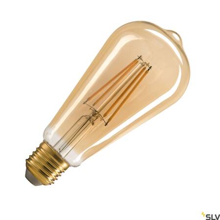 SLV ST64 E27 LED Leuchtmittel gold 7,5W 2500K CRI90 320° EEK F [A-G]