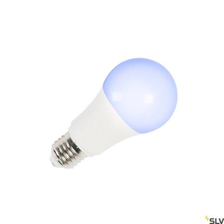 SLV A60 E27 RGBW smart LED Leuchtmittel weiß / milchig 9W CRI90 230° EEK F [A-G]