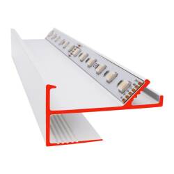 Aluminium LED Trockenbau Profil VT weiß 200cm Lichtvoute...
