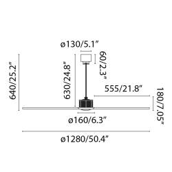 Faro JUST FAN LED kupfer/schwarz Deckenventilator 128cm EEK E [A-G]