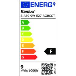 Kanlux LED Leuchtmittel S A60 SMART 9W E27 RGBCCT Tuya 806lm 2700K-6500K EEK F [A-G]