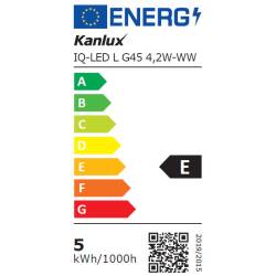 Kanlux IQ-LED LIFE Leuchtmittel G45 4,2W-WW 470lm 2700K E14 EEK E [A-G]
