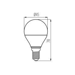 Kanlux IQ-LED LIFE Leuchtmittel G45 4,2W-WW 470lm 2700K E14 EEK E [A-G]