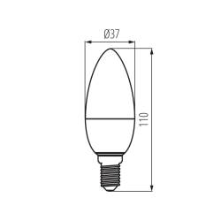 Kanlux IQ-LED Leuchtmittel C37 E14 7,2W-WW 2700K 810lm EEK E [A-G]