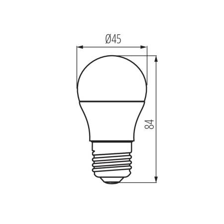 Kanlux IQ-LED Leuchtmittel 806lm G45 E27 7,2W-NW 4000K EEK E [A-G]