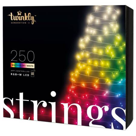 Twinkly Strings Lichterkette 250 Lichter 20m RGBW BT+WiFi Generation II IP44 APP steuerbar EEK G [A-G]