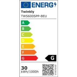 Twinkly Strings intelligente Lichterkette 600 LED Lichter RGBW BT+WiFi Generation II IP44 EEK G [A-G]