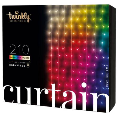 Twinkly Curtain smarter Lichtvorhang 210 Lichter RGBW 1,5m breit 2,1m lang BT+WiFi Generation II IP44