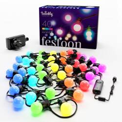 Twinkly Festoon Party Lichterkette 40 Kugeln RGB 45mm...