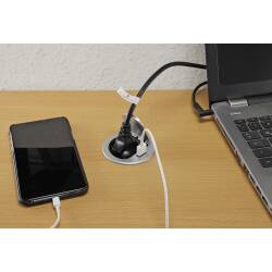Chilitec Schreibtisch-Einbausteckdose und USB versenkbar 2,4A