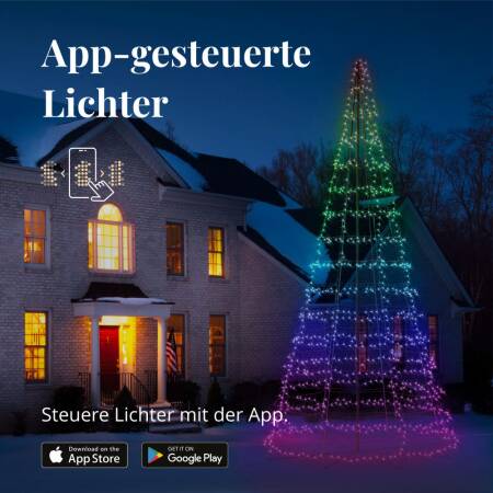 Twinkly smarter Lichterbaum 450 Lichter RGBW 3m inklusive Erdspieß BT,  300,00 €