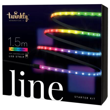 Twinkly Line smarte Leuchtstreifen 100 LEDs RGB 1,5m Starter Set schwarz BT+WiFi Generation II IP20