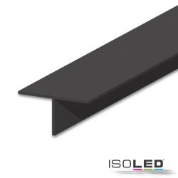ISOLED Trockenbau T-Profil 12 Aluminium schwarz 9005 200cm