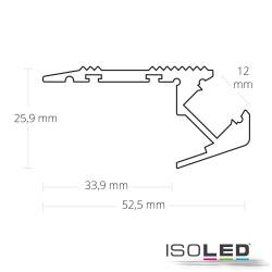 ISOLED Treppenprofil STAIRS12 eloxiert 200cm
