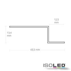 ISOLED Trockenbau S-Profil 12 Aluminium weiß RAL 9003 200cm