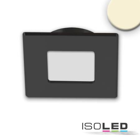 ISOLED Möbeleinbaustrahler MiniAMP schwarz eckig 3W 120° 24V DC warmweiß 3000K dimmbar EEK G [A-G]