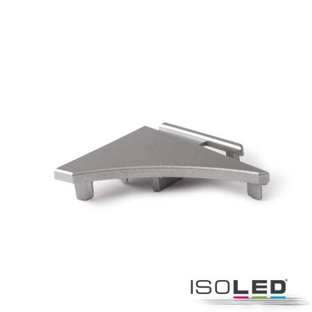 ISOLED Endkappe Rechts für Glaskantenprofil GLAS11 SHELF Regal silber