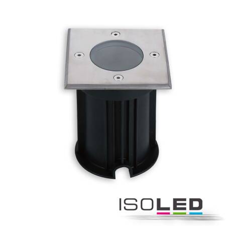 ISOLED Bodeneinbaustrahler für GU10 Spots eckig IP67 230V exkl. Leuchtmittel befahrbar