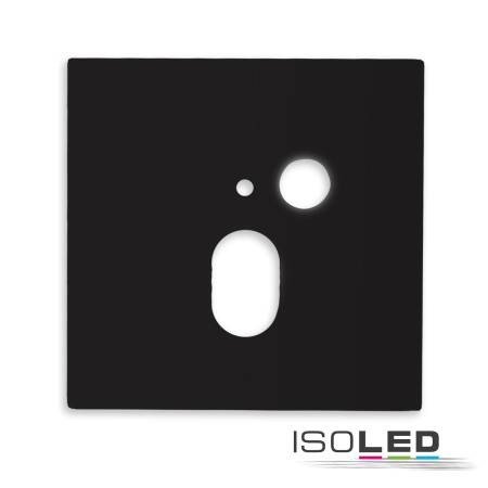 ISOLED Cover Aluminium eckig oval schwarz Wandeinbauleuchte Sys-Wall68 PIR Sensor