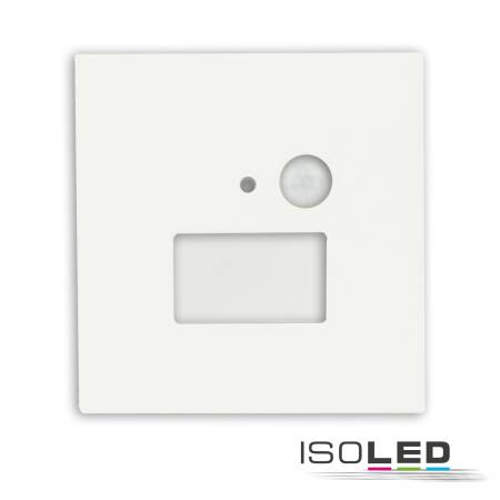 ISOLED Cover Aluminium eckig weiß für Wandeinbauleuchte Sys-Wall68 mit PIR Sensor