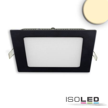 ISOLED Downlight 15W eckig ultraflach blendungsreduziert schwarz warmweiß dimmbar CRI90 EEK F [A-G]