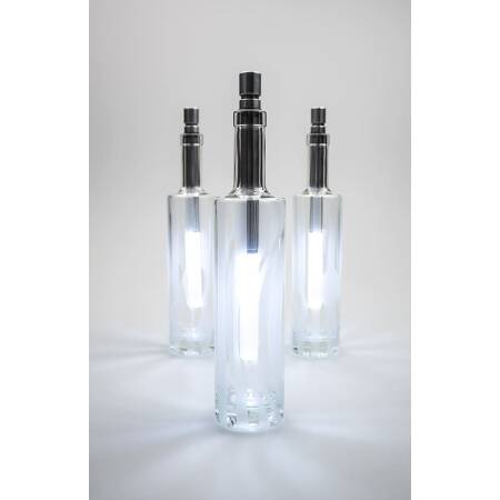 Bottlelight LED Flaschenleuchte kaltweiß 5000K dimmbar Batteriebetrieben extra hell 15/40lm