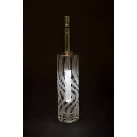 Bottlelight Zubehör Glasflasche Rio sandgestrahlte Streifen 287 x 66mm
