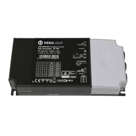 Dekolight Netzgerät und DALI Dimmer BASIC DIM Multi CC IE-75D 1050-1600 mA 26,3-75,2W IP20