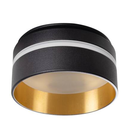 Kanlux Govik mit Lichtring Einbaustrahler schwarz gold für GU10 Downlight 68mm Öffnung