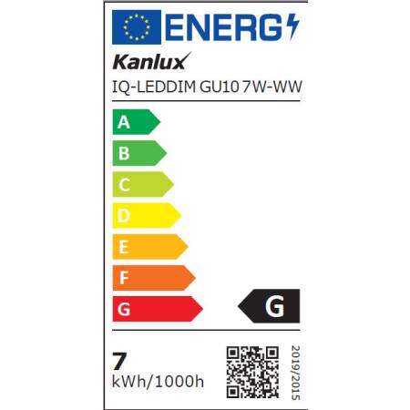 Kanlux Led Leuchtmittel IQ-LEDIM GU10 7W 570lm warmweiß 2700K EEK G [A-G]