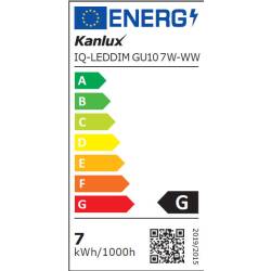 LED Leuchtmittel IQ-LEDIM GU10 7W 570lm warmweiß 2700K Ra95 dimmbar EEK G [A-G]