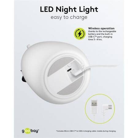 LED Nachtlicht EISBÄR warmweiß + Farbwechsel Touch-Sensor