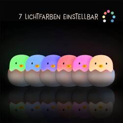 Niermann Standby Nachtlicht Eggy Egg 1,1W LED Akku Softsilikon RGBW dimmbar