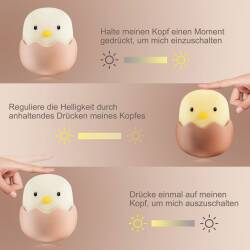 Niermann Standby Nachtlicht Eggy Egg 1,1W LED Akku Softsilikon RGBW dimmbar