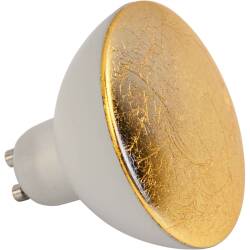 Lightme Kopfspiegel Gold 70mm LED 3 Step Dimmung 5W GU10 2700K 350lm EEK G [A-G]